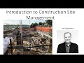 Lecture 8A Site Management and Inspections, Construction Site Safety