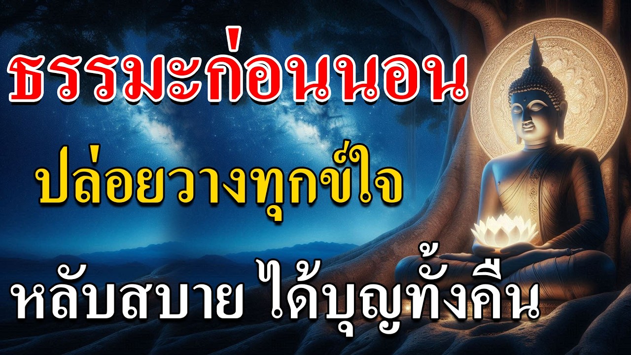 ฟังธรรมะก่อนนอน ปล่อยวางความทุกข์ใจ หลับสบาย ได้บุญคุ้มครองคุณตลอดทั้งคืน