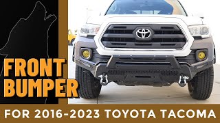 20162023 Toyota Tacoma Front Bumper install from Wolfstorm Offroad (WSATA01A1031A+2B+3A)