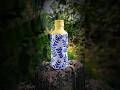 “Hand-painted bottle with a fresh blue leaf vibe ✨💙” #trendingshorts #explorepage #art #diy#craft