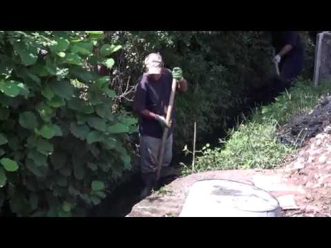 გუმათჰესის დასახლებაში ღვარსადენის ღია მაგისტრალის გაწმენდითი სამუშაოები მიმდინარეობს