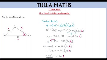 Cosine Rule finding a missing angle (Leaving Cert)
