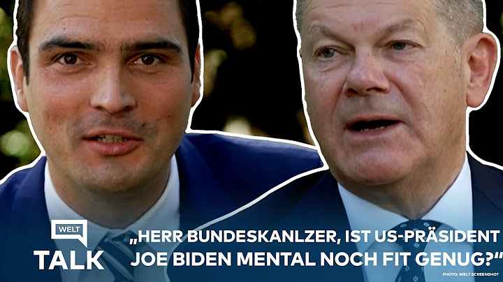 WELT TALK SPEZIAL: Scholz exklusiv! Ist Joe Biden noch fit genug? Interview mit Jan Philipp Burgard