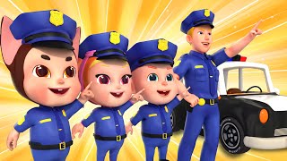 Baby police officer -  Police song + Wheels on the Bus | Rosoo Nursery Rhymes & Kids Songs