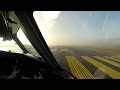 Wideroe Dash 8-Q400 cockpit view take off Kristiansand