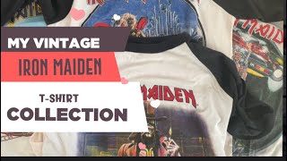 My Vintage Iron Maiden TShirt and Vinyl Collection!! #vinylcommunity #vintageclothing #ironmaiden