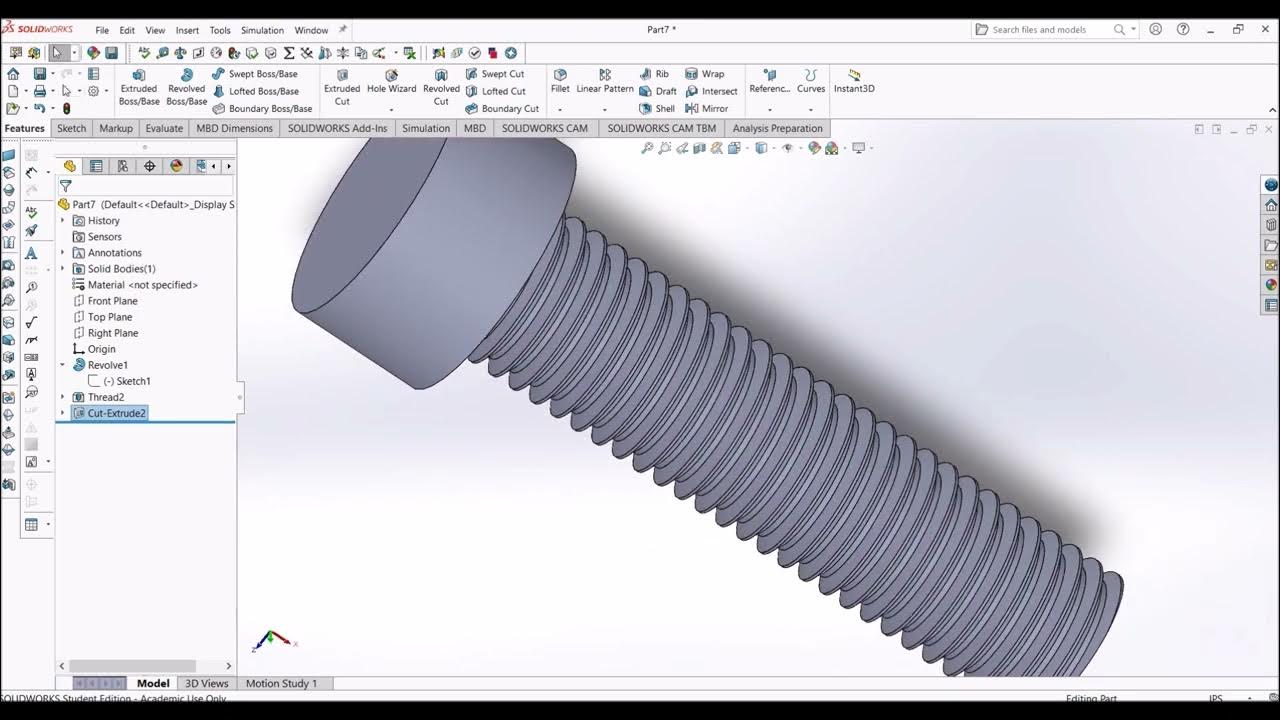 How To Make Internal Threads In Solidworks How to create thread in SOLIDWORKS - YouTube