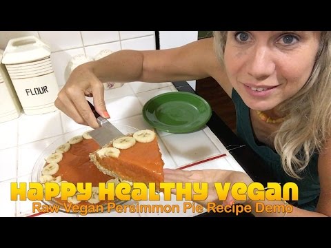 Raw Vegan Persimmon Pie Recipe Demo