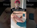 How To Give A Massage How To Give A Massage