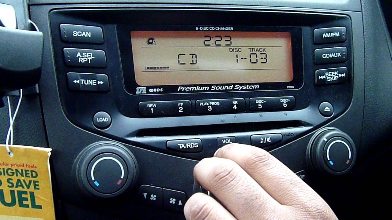 Honda accord cd player will not eject cds #3
