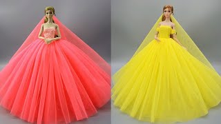 Disney Princess Doll Makeover Diy Miniature Ideas For Barbie - Wig Dress Faceup And More Diy