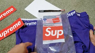 下着・アンダーウェア Supreme Hanes Boxer Briefs purple 100