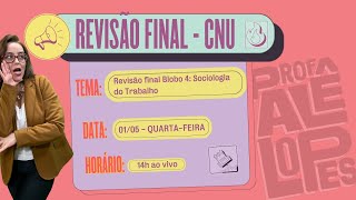 Super revisão de Sociologia do Trabalho CNU - Bloco 4