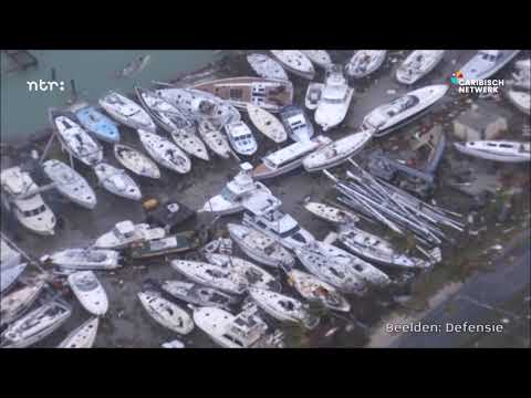 Orkaan Irma: enorme schade op Sint-Maarten zichtbaar vanuit helikopter Defensie