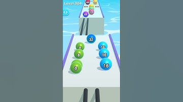 Run ball 2048 Gameplay (ios Android)  #runball #gameplay #1 all levels #1k  #shorts