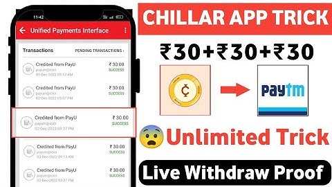 🔥Trick to Get ₹30+₹30 Daily Paytm Cash no Investment || Chillar App Unlimited Withdraw Proof Telugu