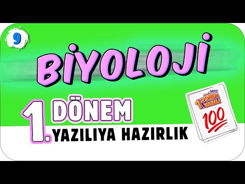 9.Sınıf Biyoloji 1.Dönem 1.Yazılıya Hazırlık 📑 #2023