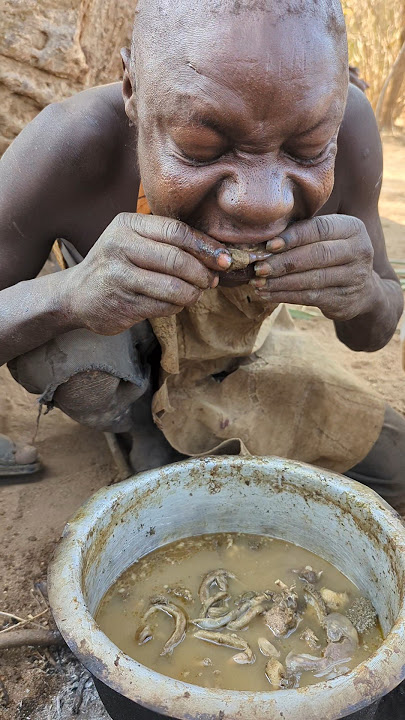 wow That's awesome food made by hadzabe tribe to survive #hadzabetribe #food