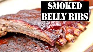 SMOKED BELLY RIBS  Iberico Pork Belly Ribs   Low and Slow