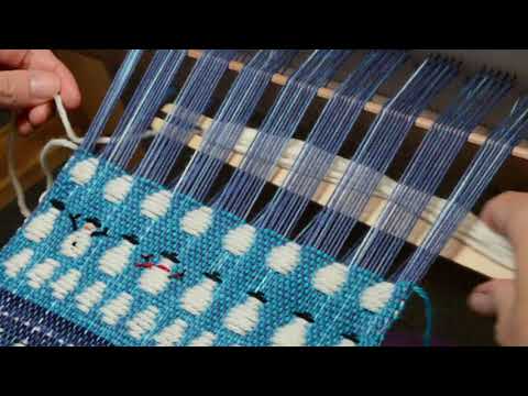 How to weave Snowmen on a rigid heddle loom