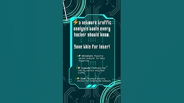 3 network traffic analysis tools every hacker should know.#wireshark #networksecurity #packetsniffer