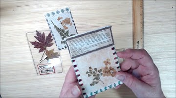Laminated tags with real leaves, Junk Journal Embellishments, Ephemera, Vintage, Maple leaves