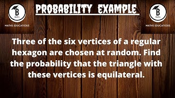 Three of the six vertices of a regular hexagon are chosen at random. Find the probability that the