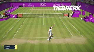 TIEBREAK - Roger Federer Vs Rafael Nadal I 3 Set Match!!