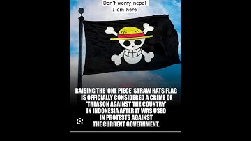 "One Piece Flag Becomes Symbol of Protest in Nepal 🇳🇵🏴‍☠️" #onepieceisreal #luffyisreal #nepal