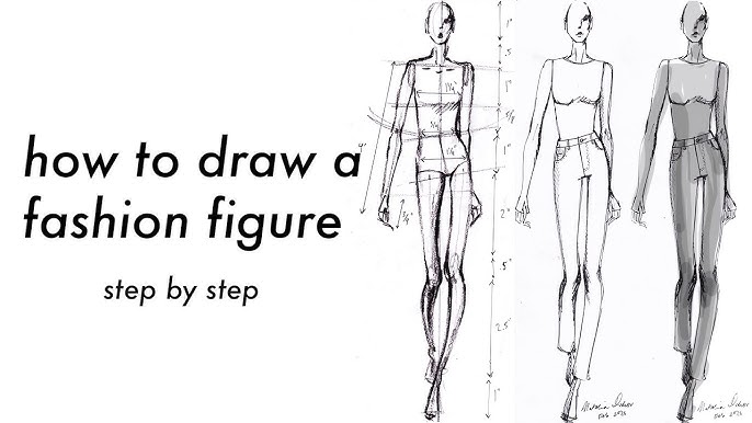 How To Draw A Fashion Illustration | Step By Step | Basic Croquis In Front  Pose | 9 Heads - Youtube