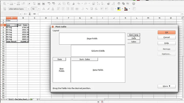 Working with Pivot Tables in LibreOffice Calc