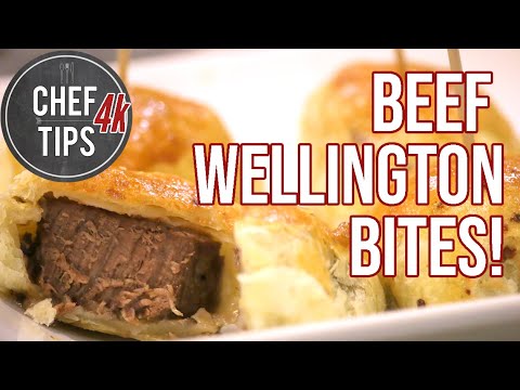 Beef Wellington Bites - Recipe for Beef Wellington   4K   Chef Tips