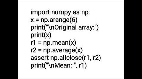 ch-16 # compute the mean, std deviation, variance of a given array in Python.