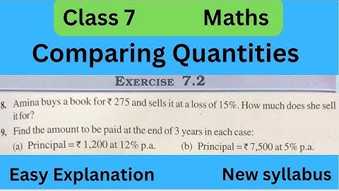 Q.8,9 - Ex 7.2 - Comparing Quantities - Chapter 7 - Class 7 Maths - New syllabus 2023