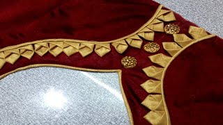 designer model blouse gala design / cutting and stitching back neck blouse / blouse designs