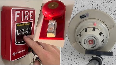 Fire alarm testing at a elementary school notifier NFS-320C