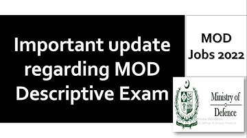 What is next? | MOD jobs 2022 | MOD descriptive exam notification | MOD important update | MOD jobs