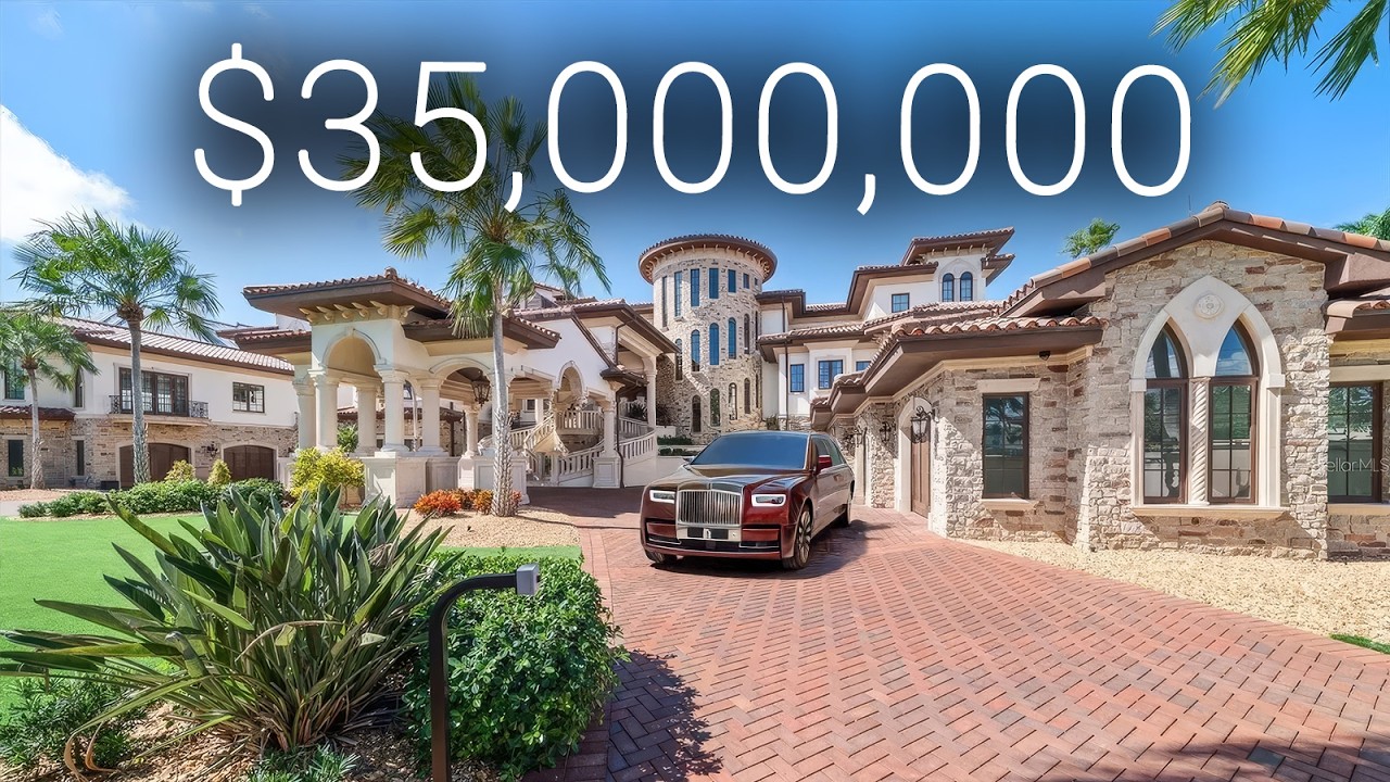 Inside A $35,000,000 Mansion with Bowling Alley, Theatre, WINE Cellar, & ROLLS ROYCE INCLUDED!