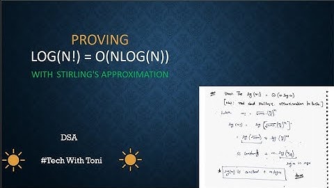 Proving log(N!) = N log(N) with Stirling