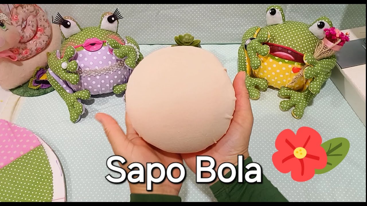 Faça você mesmo - Peso de porta Sapo Bola 💚 Sapitos