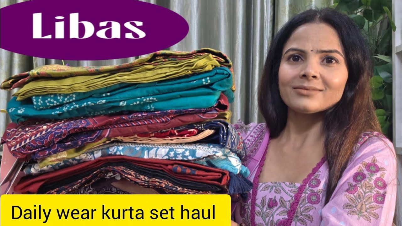 10 Beautiful Libas Pure Cotton Kurta Set With Dupatta Haul !! Daily Wear Kurta Set Haul!!