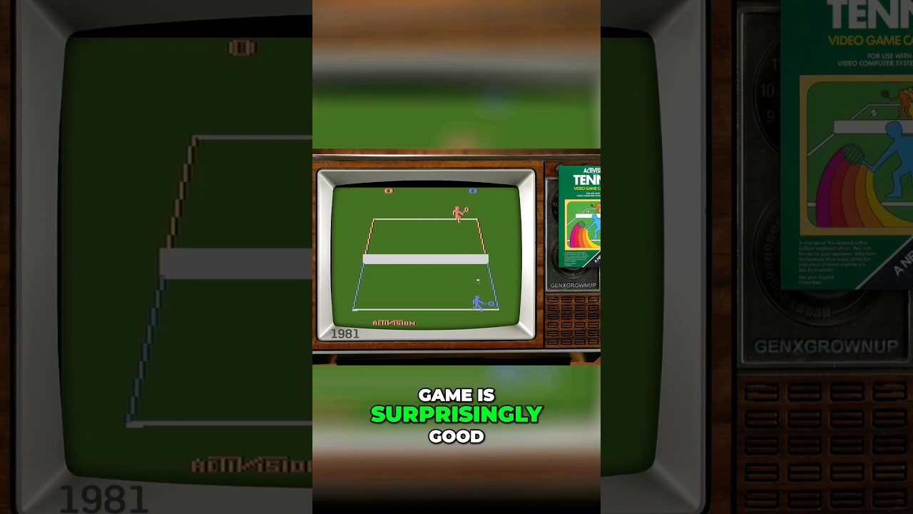 Tennis on Atari 2600 is SURPRISINGLY GOOD for a 1981 Tennis Game! 🕹️🎾