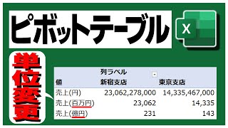 Excelのピボットテーブルで億円単位のデータ分析をマスターする方法【中級編】