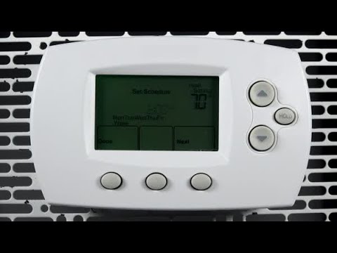 How to program schedules on the Pro 6000 thermostat - Resideo - YouTube