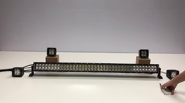 Upgrade 41.5” white blue dual use light bar and 4 pack 3” led pods with