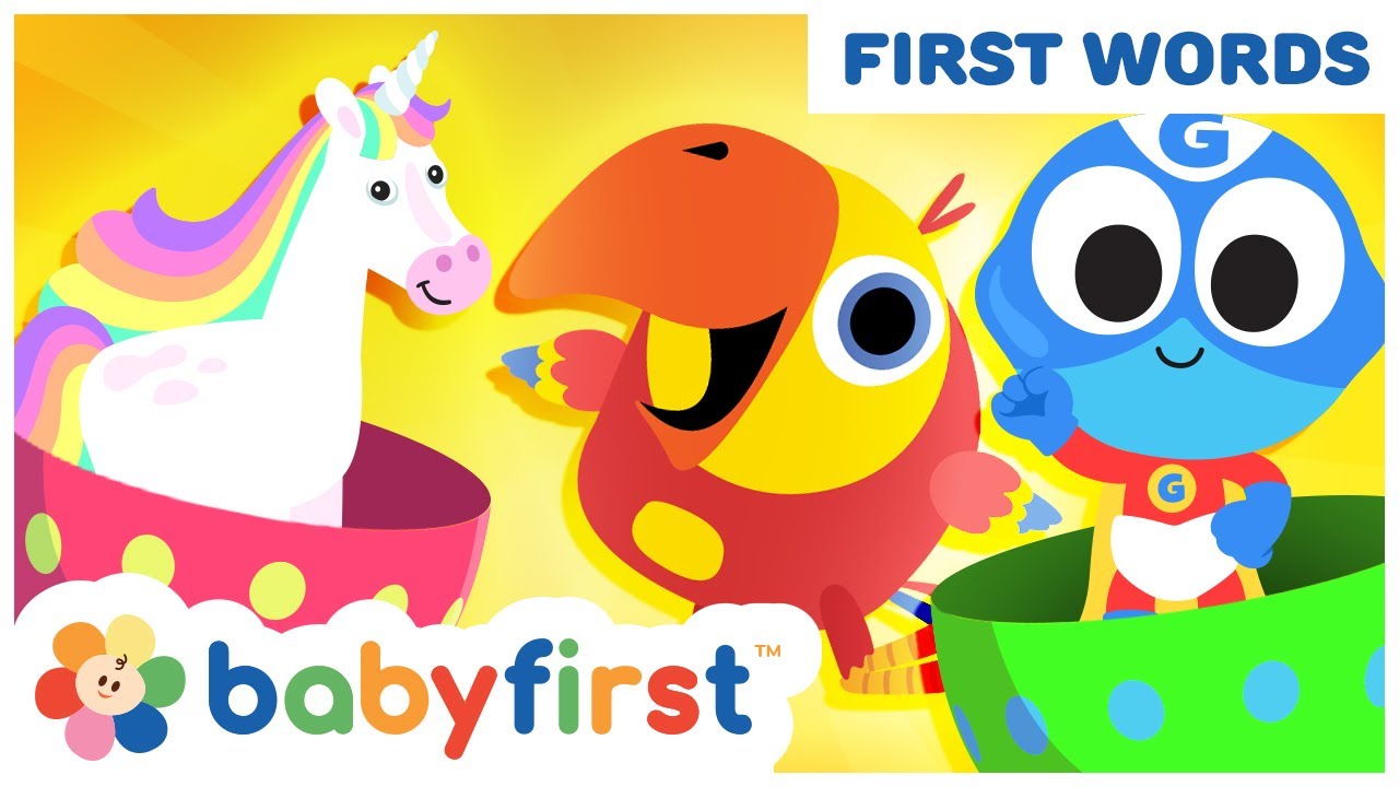 Toddler Learning Video Words w Color Crew & Larry, Baby Learning First  Words & ABC