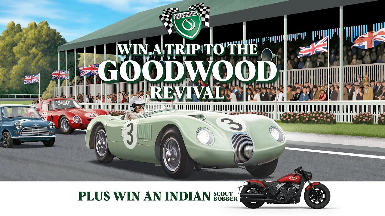 Win a Trip to the Goodwood Revival and a 2023 Indian Motorcycle Scout Bobber with Shannons!