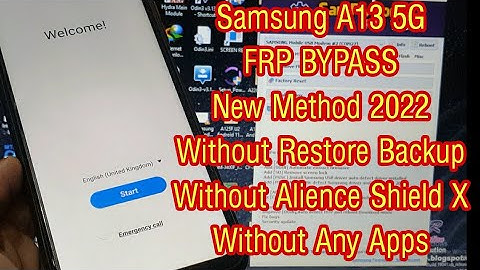 Samsung A13 A135 FRP BYPASS ANDROID 12 Without Alliance Shield Without Backup New Method 2022