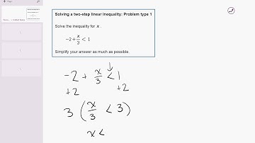 04 05 Solving a two-step linear inequality: Problem type 1