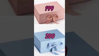 Pick Your Gift Box! 🎁 199 vs 200 Mystery Challenge #shorts